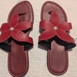 Women's Flower Design Slide Sandals
